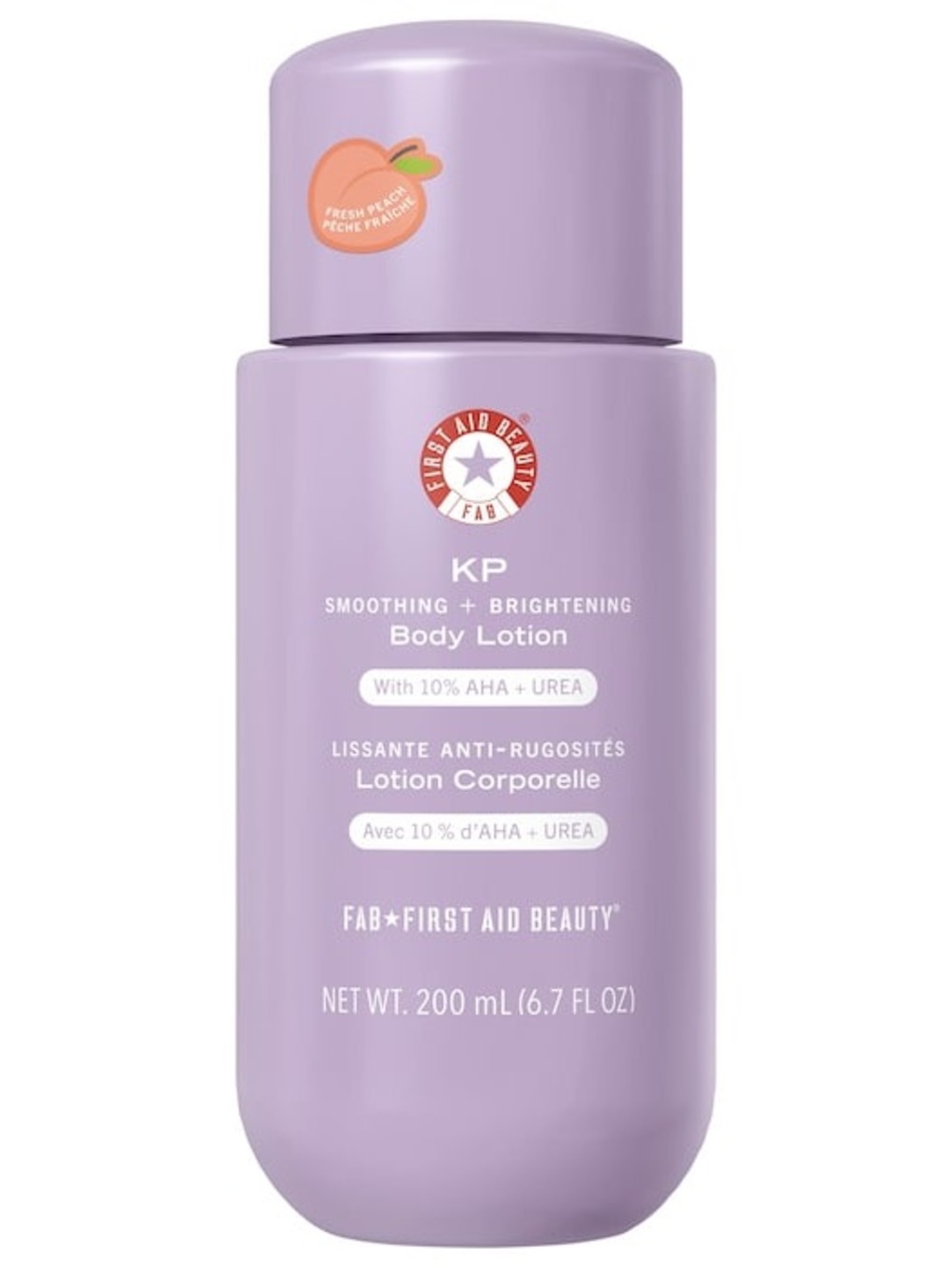 First Aid Beauty KP Smoothing + Brightening Body Lotion Peach Scent FAB